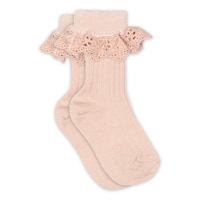 Lea Strumpor med Volang - Rose Dust
