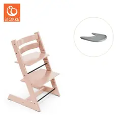 Tripp Trapp Stol & Bricka - Serene pink/grå | Baby & Barn | BabyMode
