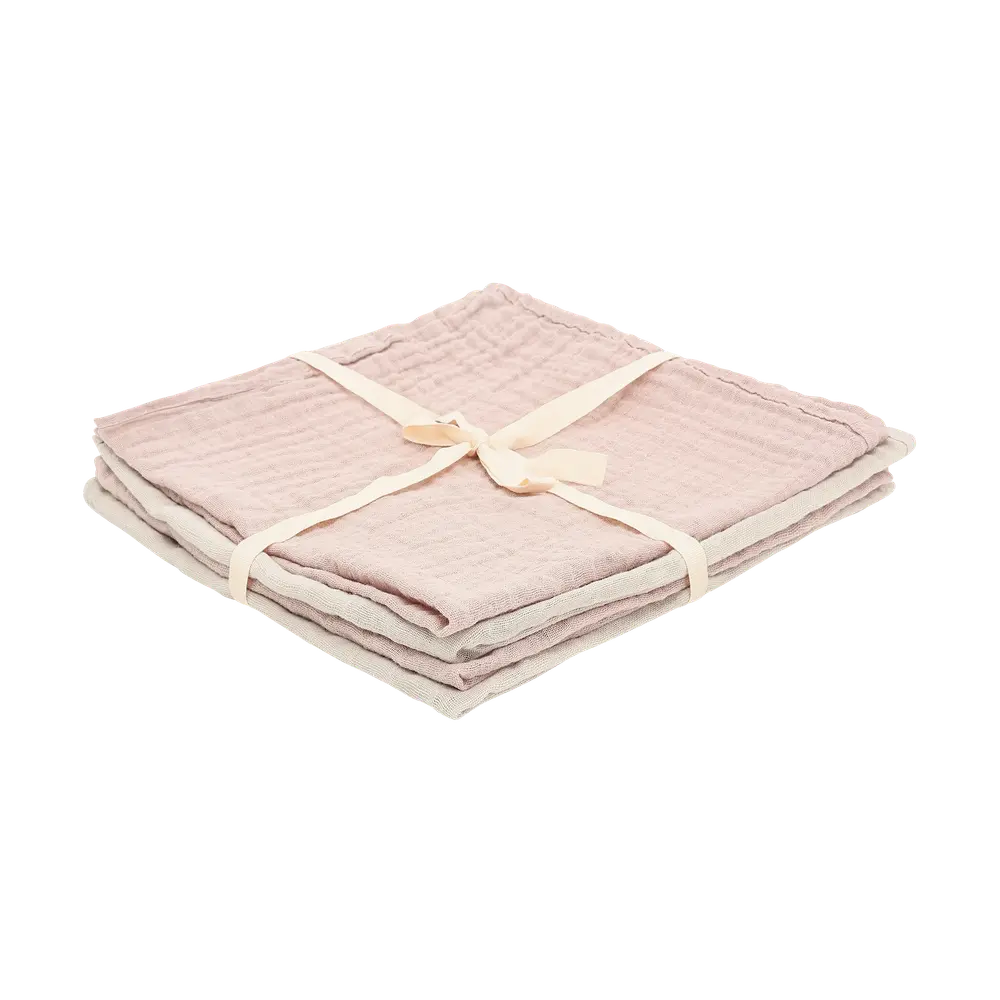 Pippi Muslinfilt 4‑pack 65x65 - Shadow Gray | Barnrum - Textilier - Muslinfiltar | BabyMode