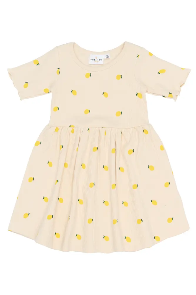 Smilla Rib Klänning - Gardenia - 92 | Barnkläder - Toppar - Klänningar - Klänningar | BabyMode