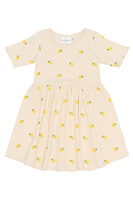 Smilla Rib Klänning - Gardenia