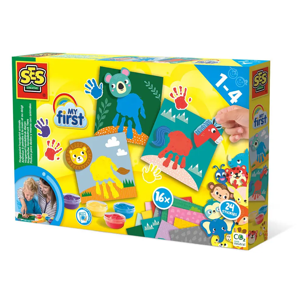 Min Första - Fingerfärg Handavtryck Djur | Leksaker - Kreativ lek - Kreativa set | BabyMode