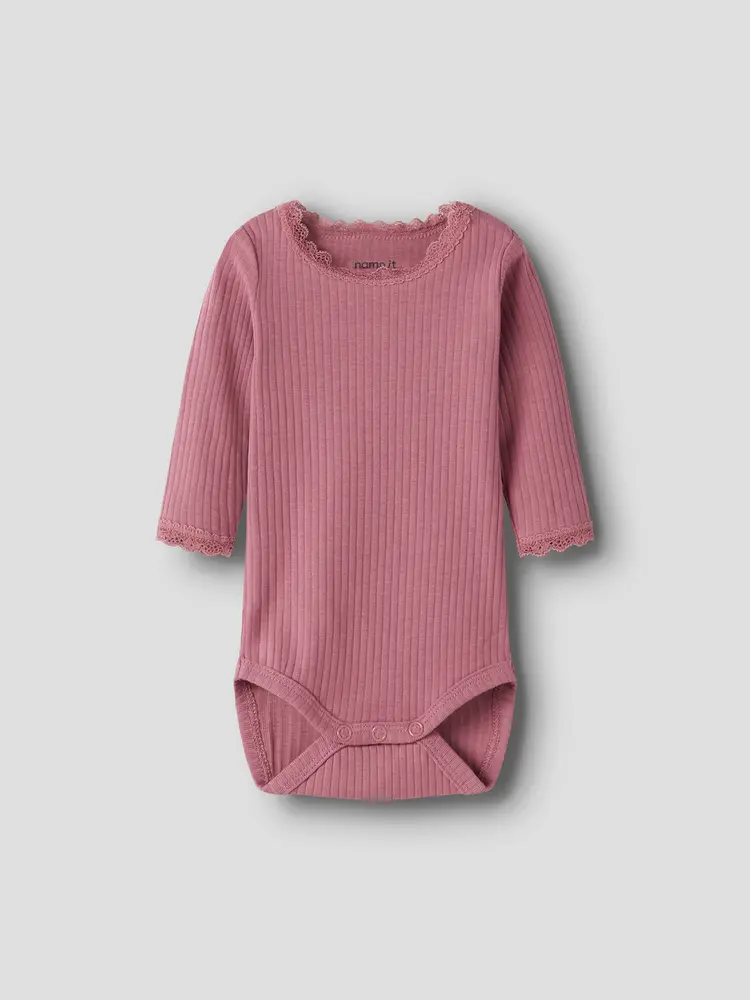 Hallie Långärmad Body - Mesa rose - 68 | Barnkläder - Bodys & overaller - Långärmad body | BabyMode