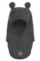 Bomullsbalaclava med öron - Anthracite Melange