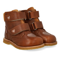 Angulus TEX-stövlar Med Kardborreband - Cognac/Rose Copper