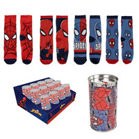 4-Pak strømper i sparegris - Spiderman - RØD/BLÅ