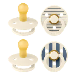 Studio Colour Napp 4Pk Latex Stl 1 - Pin Vanilla/Steel Blue | Baby & Barn - Sköta - Nappar | BabyMode