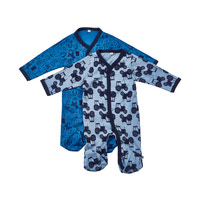 Långärmad Pyjamas med Fot 2-pack - Blue