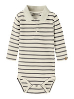 Lil' Atelier Limia Långärmad Polo Body - Turtledove