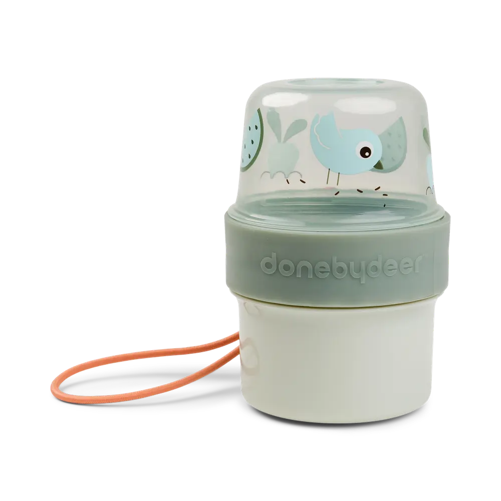 To go 2-way Snacksbox S Birdee - Green | Baby & Barn - Äta - Matlådor & vattenflaskor | BabyMode