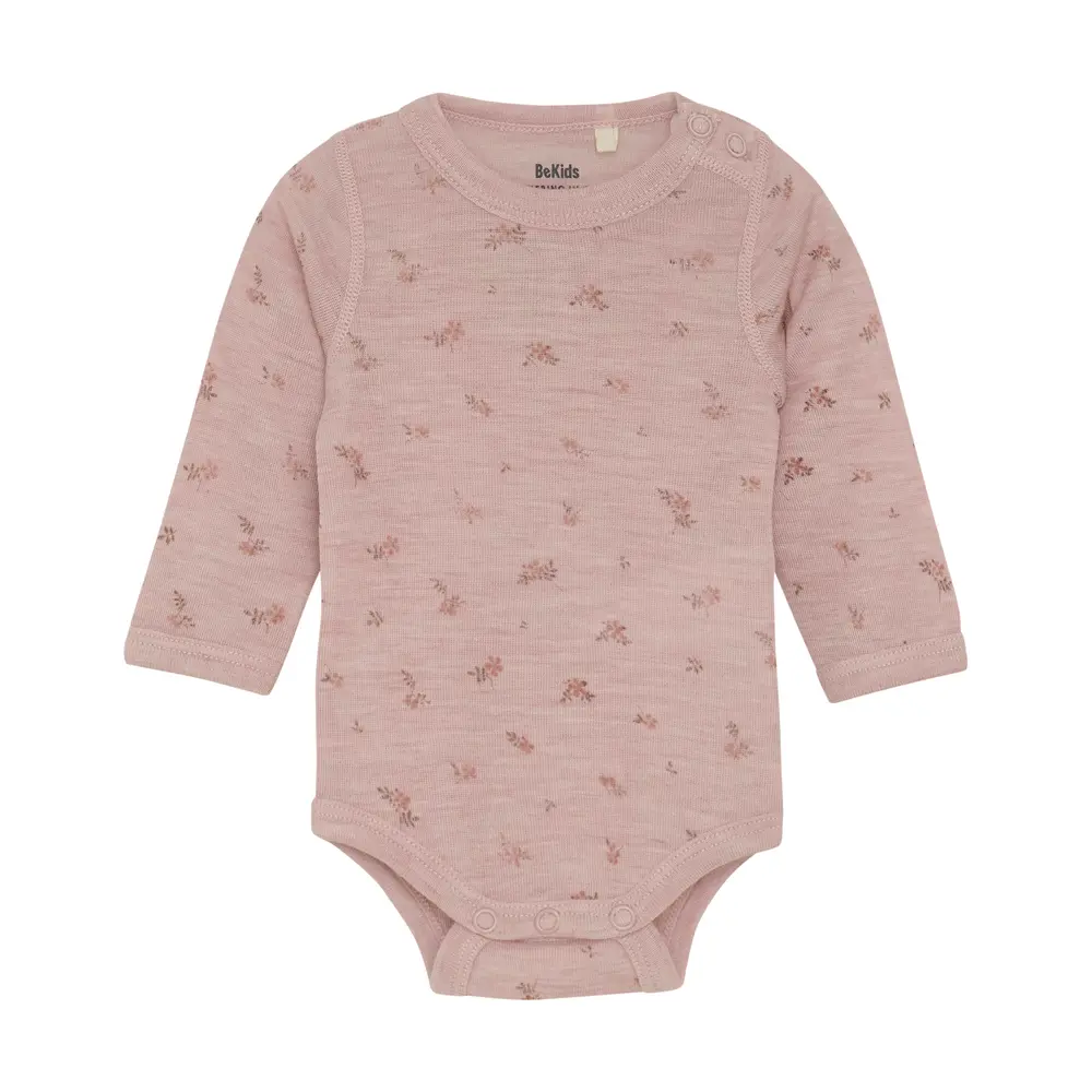 Ull Långärmad Body m. Tryck - Starling - 80 | Barnkläder - Ull - Ullbodys | BabyMode