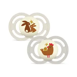 Perfect Night Silk Napp 6-16 mån 2-pack - Neutral | Baby & Barn - Sköta - Nappar | BabyMode