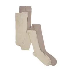 Strumpbyxor Rib 2-pack - Silver Mink | Kläder - Strumpor & strumpbyxor - Strumpbyxor | BabyMode