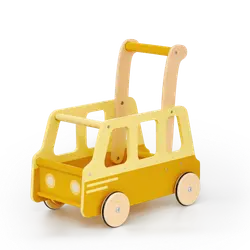 Gå-Vagn Skolbuss - Gul | Leksaker - Babyleksaker - Gå-stol & gå-vagnar | BabyMode