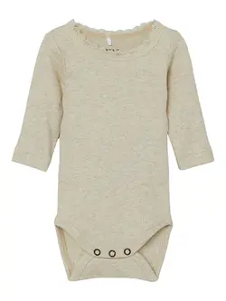 Långärmad Body Kab - Peyote Melange | Kläder - Bodys & overaller - Långärmad body | BabyMode