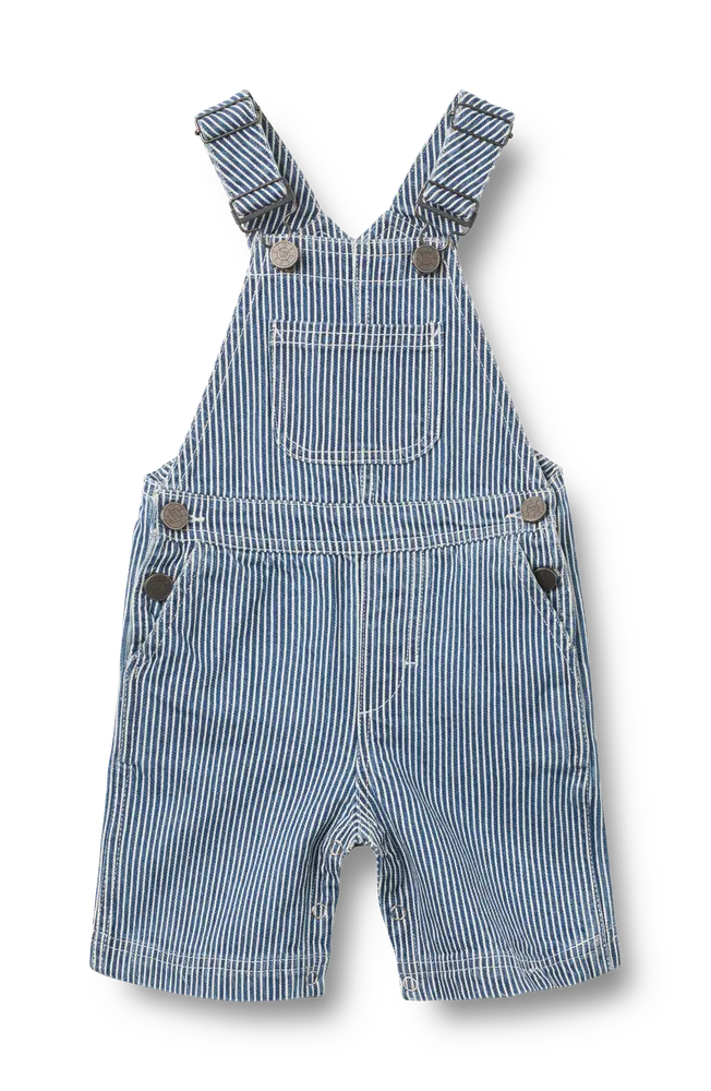 Lykke Hängselbyxor - Denim Stripe - 86 | Barnkläder - Underdelar - Hängsel & jumpsuits | BabyMode