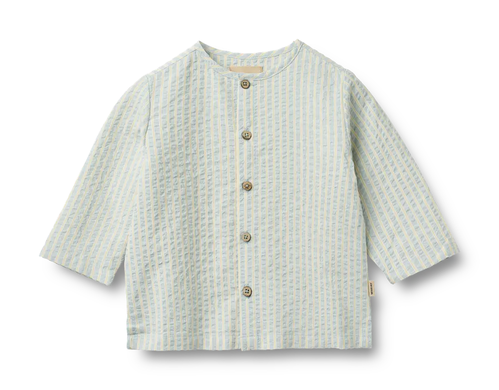 Skjorta Shelby - Summer sky stripe - 68 | Barnkläder - Toppar - Skjortor - Skjortor | BabyMode