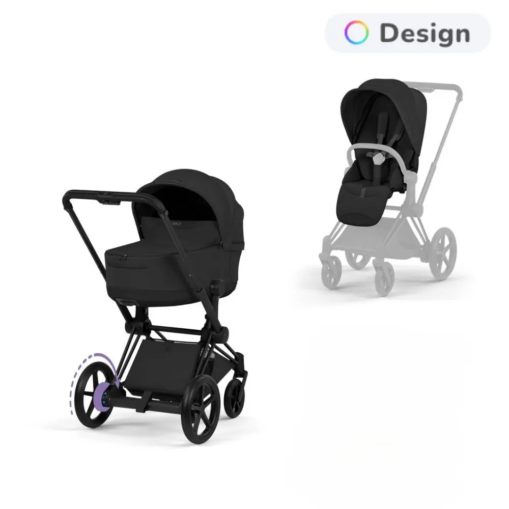 Cybex ePriam Style Chassi - Matt Black