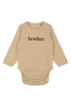 Långärmad Body Brother - Humus | Kläder - Bodys & overaller - Långärmad body | BabyMode