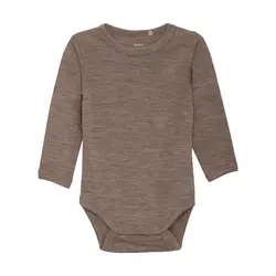 Långärmad Body Ull - Leafless Tree Melange | Kläder - Ull - Ullbodys | BabyMode