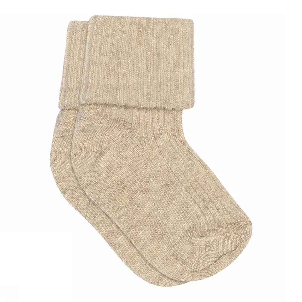 MP Denmark Baby Ankelstrumpor - Beige Melange - 22/24