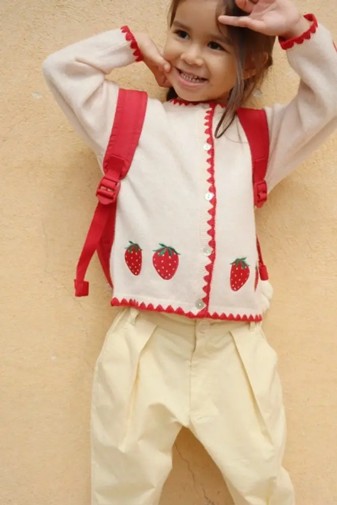 Collette Kofta - BUTTERCREA - 18 MDR. | Barnkläder - Ull - Ulltröjor | BabyMode