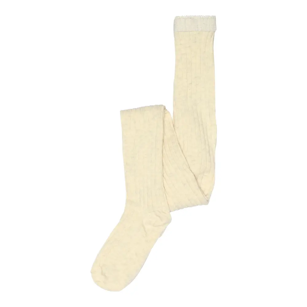 Strumpbyxor Basic Rib - Light Brown Melange - 80 | Barnkläder - Strumpor & strumpbyxor - Strumpbyxor | BabyMode