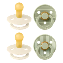 Studio Colour Napp 4Pk Latex Stl 1 - Pin Vanilla/Sage | Baby & Barn - Sköta - Nappar | BabyMode