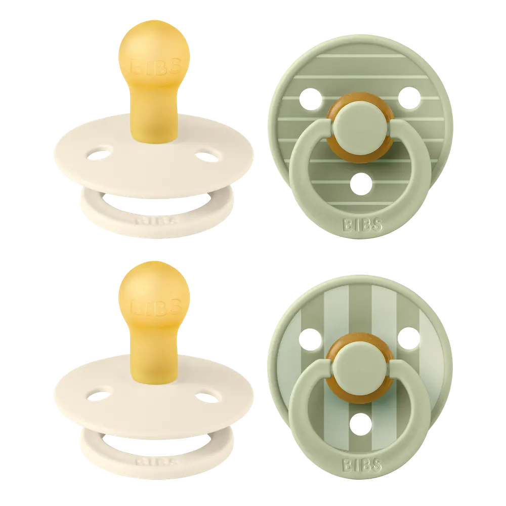 Studio Colour Napp 4Pk Latex Stl 1 - Pin Vanilla/Sage | Baby & Barn - Sköta - Nappar | BabyMode