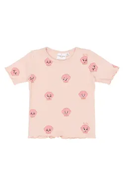 Tinker Rib T-Shirt - Peach Whip AOP | Barnkläder - Toppar - T-shirts & toppar | BabyMode