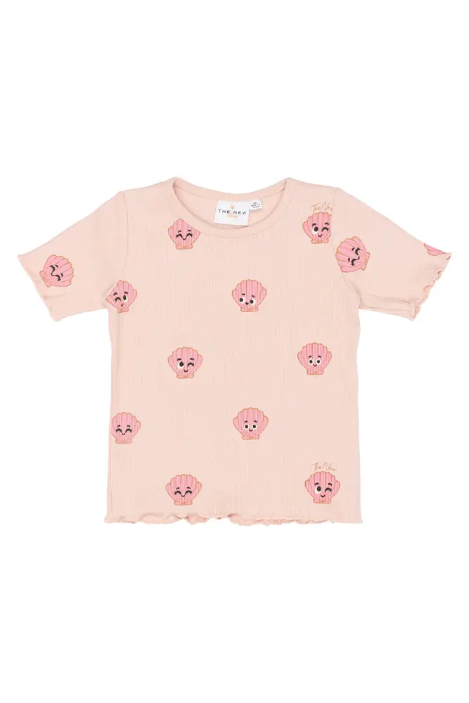 Tinker Rib T-Shirt - Peach Whip AOP - 86 | Barnkläder - Toppar - T-shirts & toppar | BabyMode