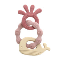 Bitleksak Silikon Bläckfisk & Val - Rosa