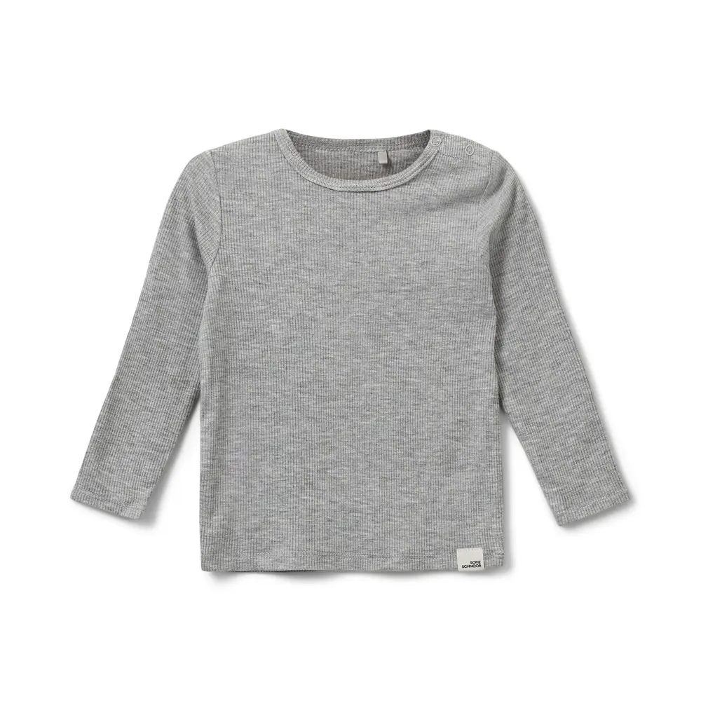 Petricia Långärmad Tröja - Grey Melange - 80 | Barnkläder - Toppar - Blusar | BabyMode