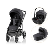 Britax Römer Smile 5Z Style Barnvagn Inkl. Baby-Safe Pro Babyskydd - Carbon Black