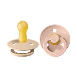 Napp Colour 2-pack Latex Rund 6-18 mån - Vanilla/Blush | Baby & Barn - Sköta - Nappar | BabyMode