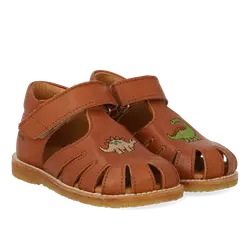 Sandal m. Dino Broderi - Cognac