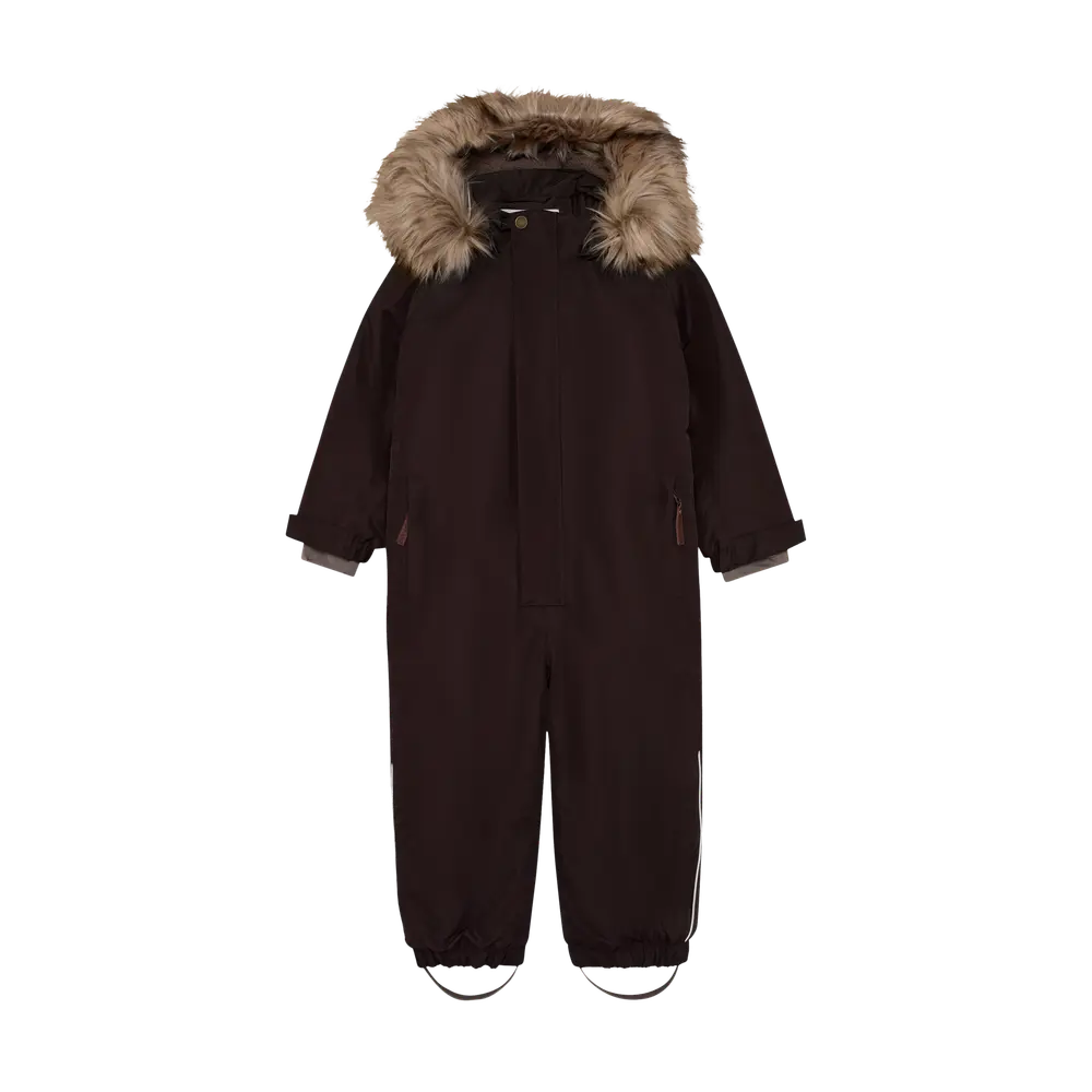 En Fant Vinteroverall M. Fake Fur - Coffee Bean - 116