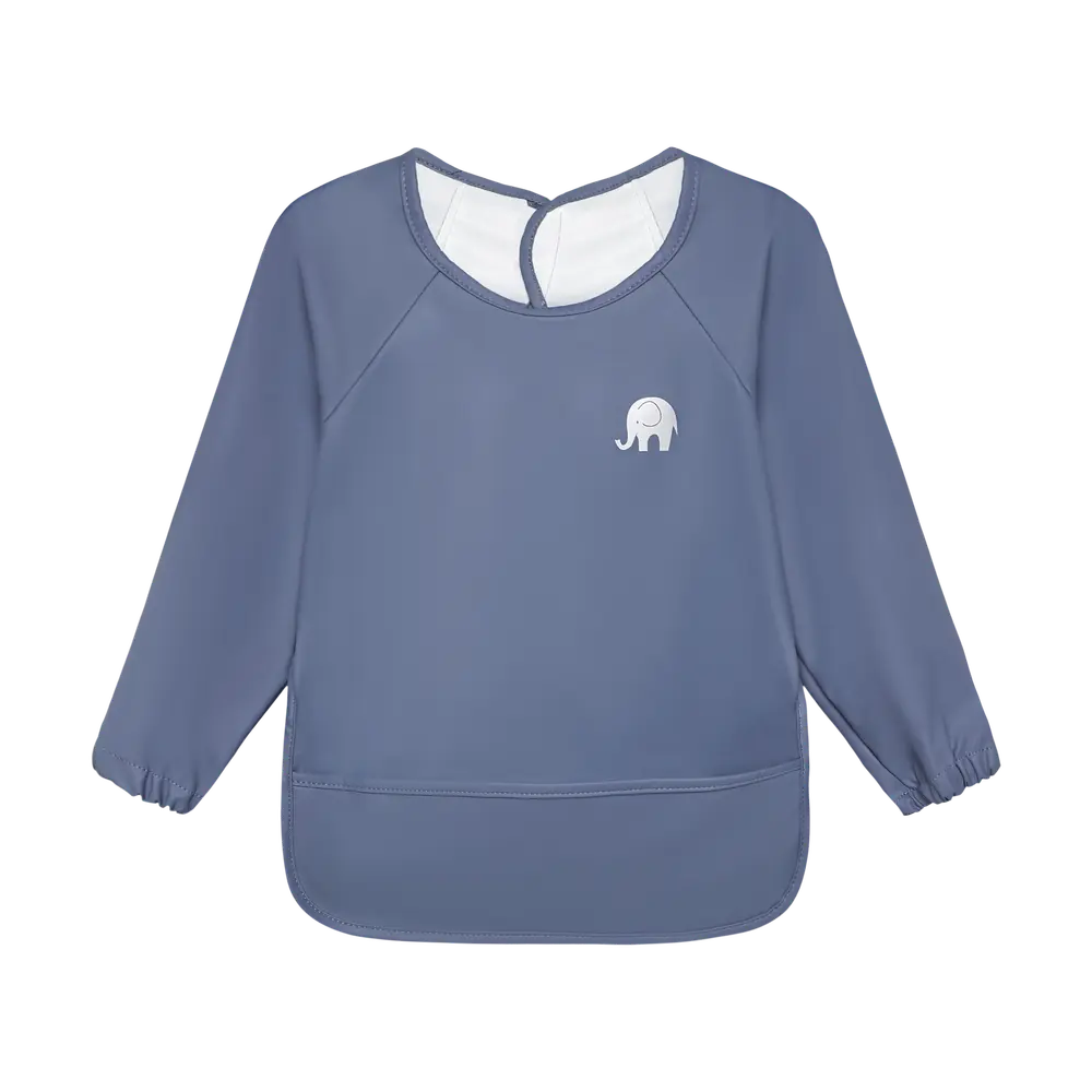 Långärmad haklapp - china blue | Baby & Barn - Äta - Haklappar | BabyMode