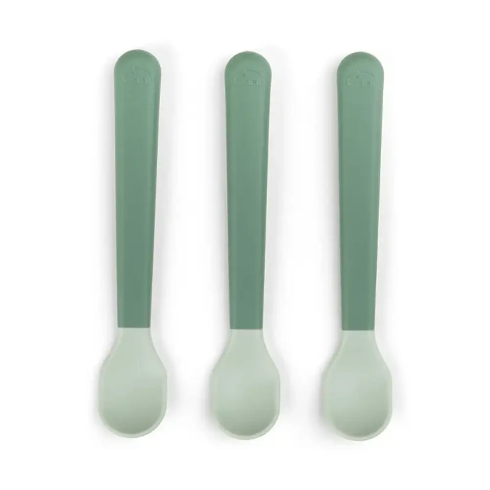 Done By Deer Foodie Easy-Grip Babysked 3-pack - Grön | Baby & Barn - Äta - Bestick | BabyMode