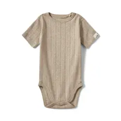 Kortärmad Body Dicte - Beige | Kläder - Bodys & overaller - Kortärmad body | BabyMode