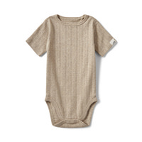 Kortärmad Body Dictesb - Beige