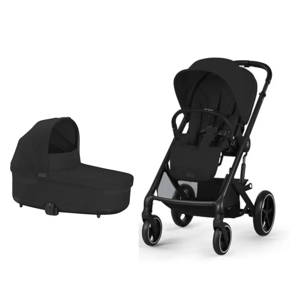Cybex Balios S Lux sittvagn, moon black/svart chassi