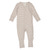 Mini Stripe Rib Jummpsuit - Balsam Cream/Walnut