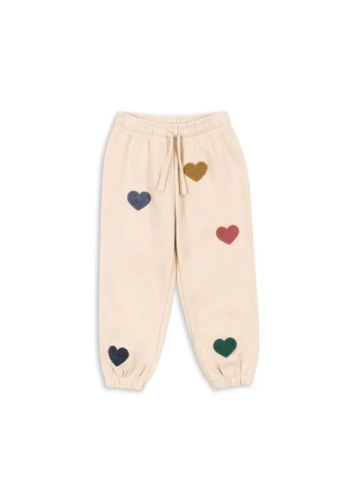 Lou Terry Sweatpants - Multi Heart - 2 ÅR | Barnkläder - Underdelar - Byxor | BabyMode