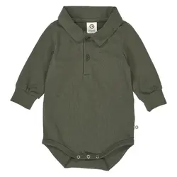 Skjortbody Cozy Me - Deep Green | Kläder - Bodys & overaller - Långärmad body | BabyMode