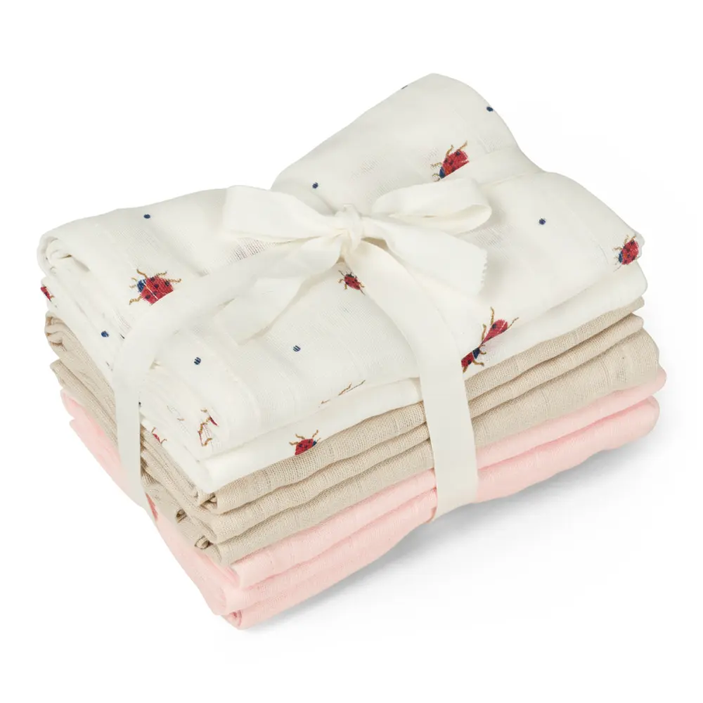 Muslin filt 6-pack – Lady Lovebug | Barnrum - Textilier - Muslinfiltar | BabyMode