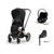 Priam Sittvagn + Cloud T + Basenhet T - Sepia Black/Rosegold PLUS