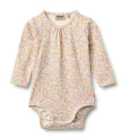 Liv Långärmad Body - Blush Flower Meadow