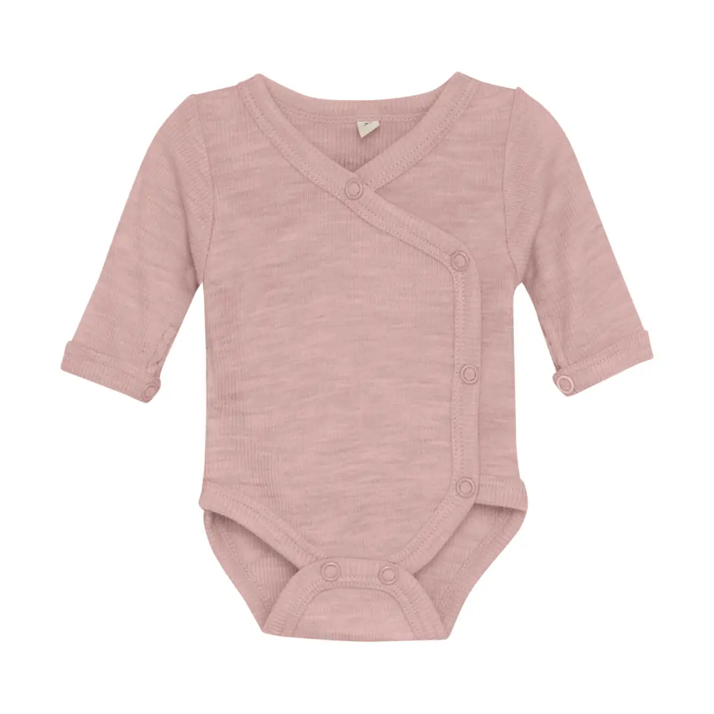 Långärmad Body Ull Solid - Starling Melange - 50 | Barnkläder - Ull - Ullbodys | BabyMode