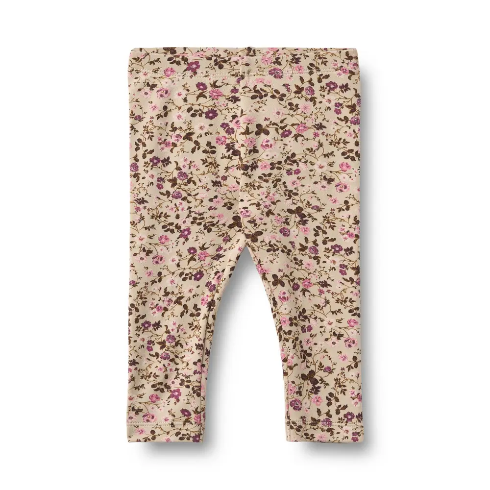 Wheat Jules Jersey Leggings - Soft Sand Flower Wine - 86